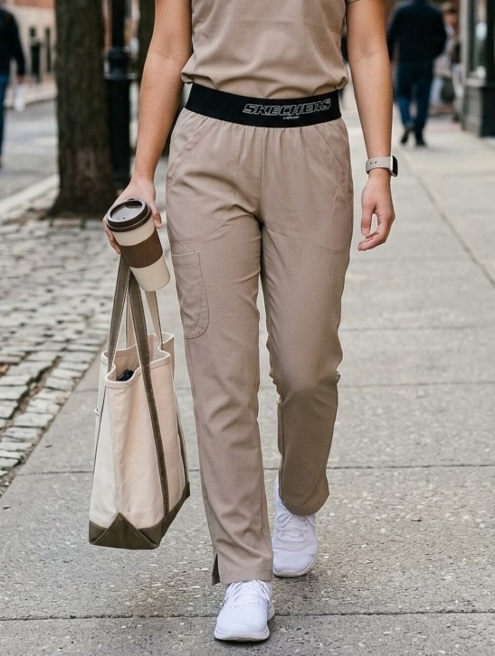 ​Skechers by Barco Breeze Cargo Scrub Pants Khaki XXSP Petite SK202P